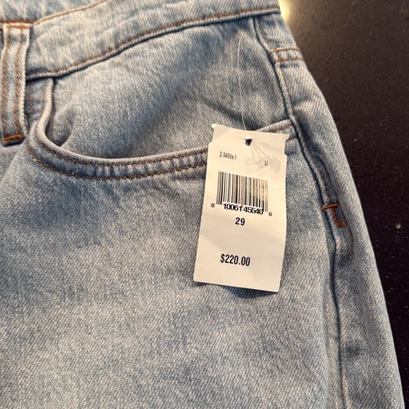 NWT Triarchy Women's Blue High-Rise Straight-Leg Distressed Jeans SZ 29 - Picture 4 of 8